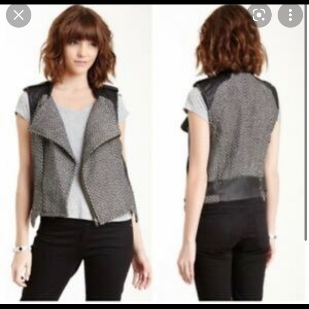 Anthro. Daniel Rainn herringbone black vest size small